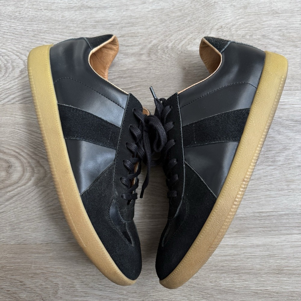 Beckett Simonon Morgen GAT Trainer Black Leather Gum Sole Mens Size 8 Shoes